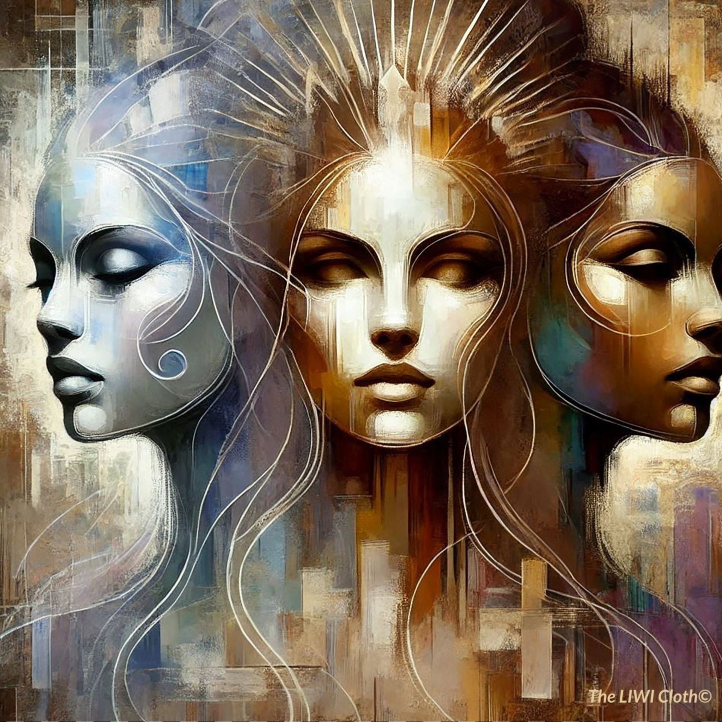 The LIWI Cloth©: Queens I (One, 22" x 22")