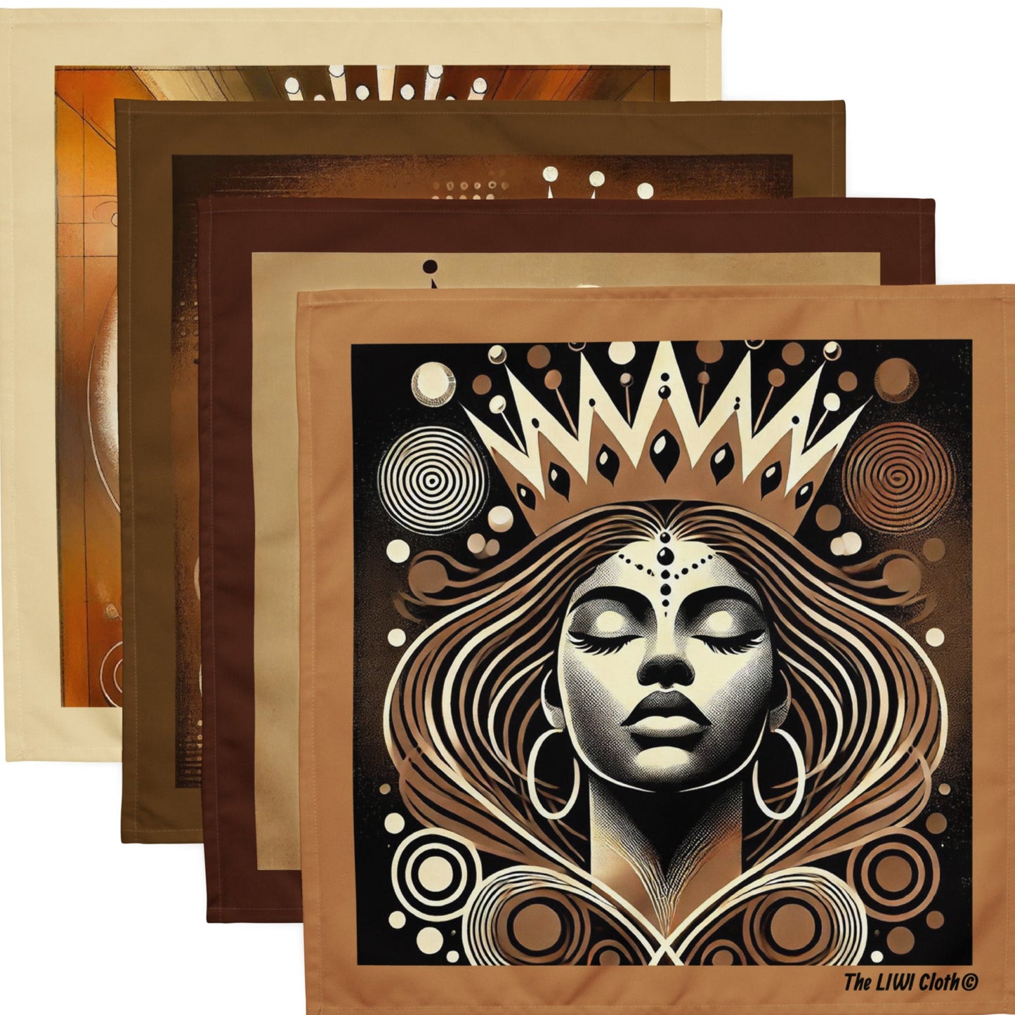 Front of four LIWIs with images of black queens