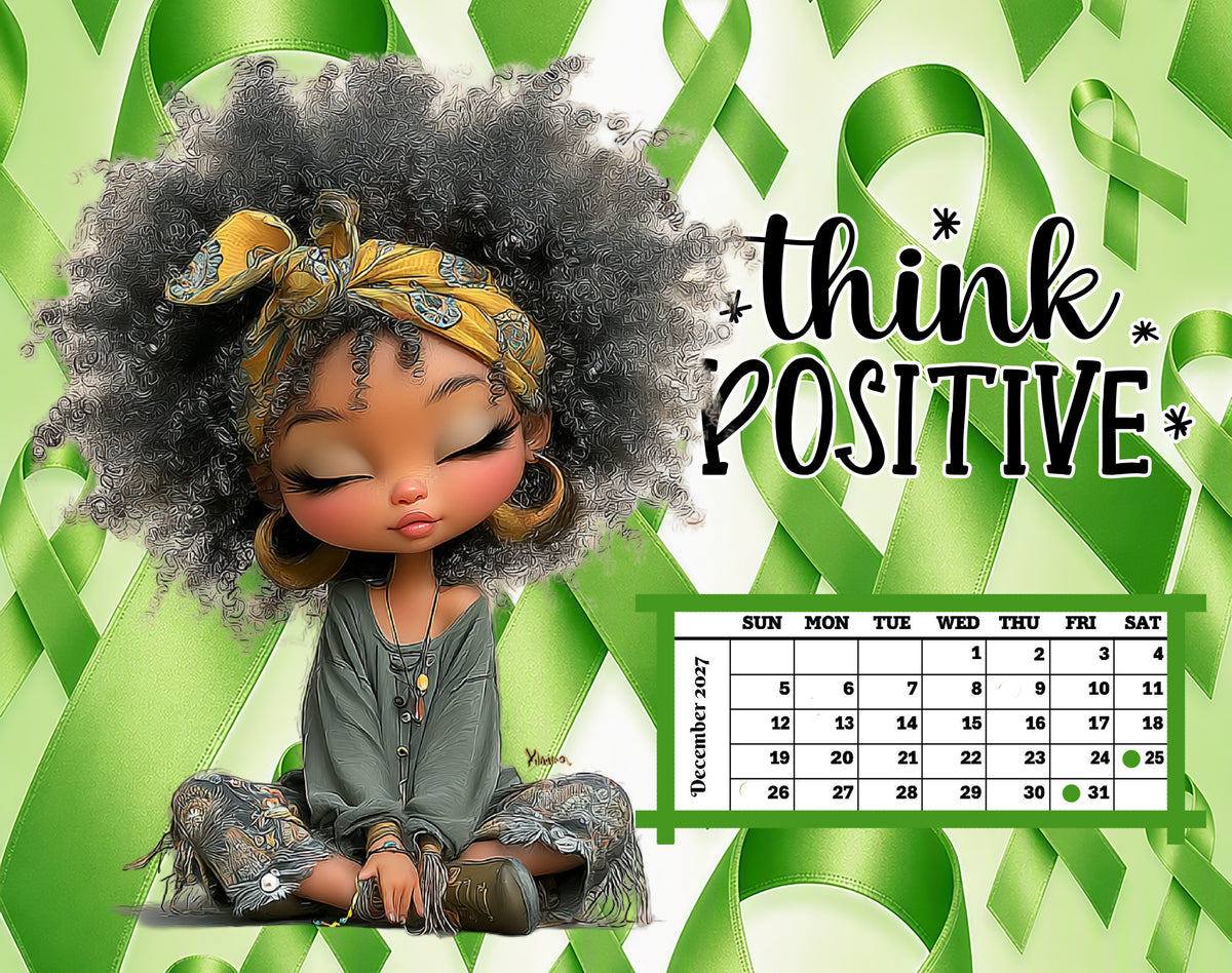 Mental Health Support Calendar 2027 (Set of 12, 8x10 Canvas Prints)
