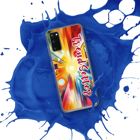 Front of TrendSetter Woke Samsung s20 case with color burst print