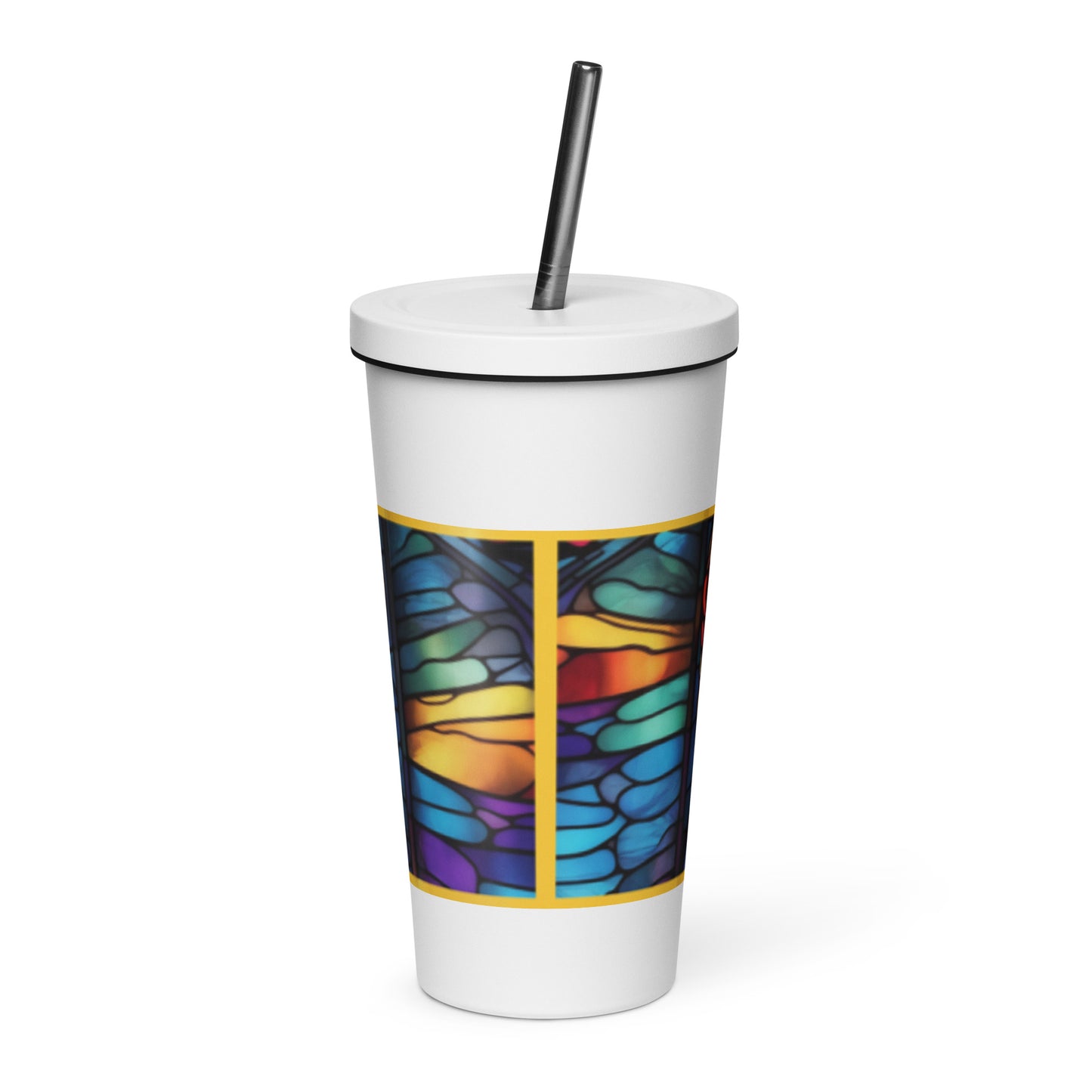 Minister Stainless Steel Insulated Tumbler w/Straw, 20 oz.