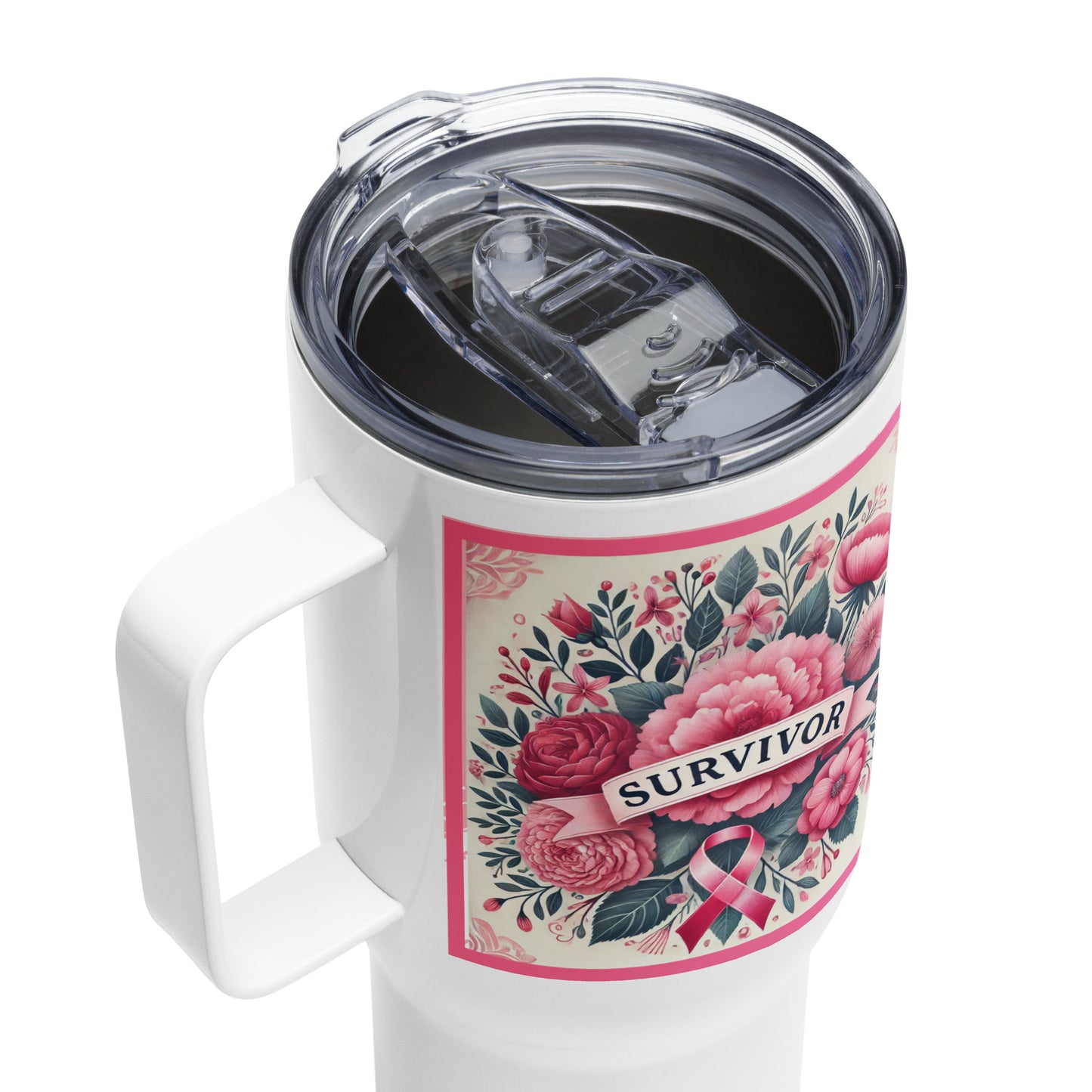 Survivor Travel Mug w/Handle, 25 oz