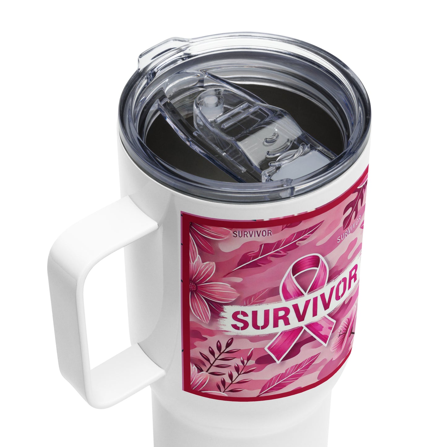 Survivor Travel Too Mug w/Handle, 25 oz