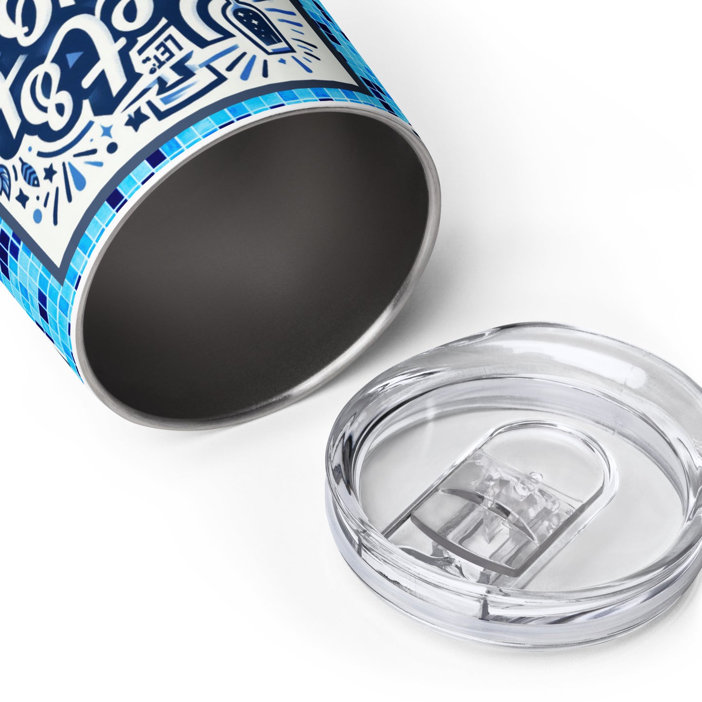 Let's Toast Blue Wine Tumbler, 12 oz