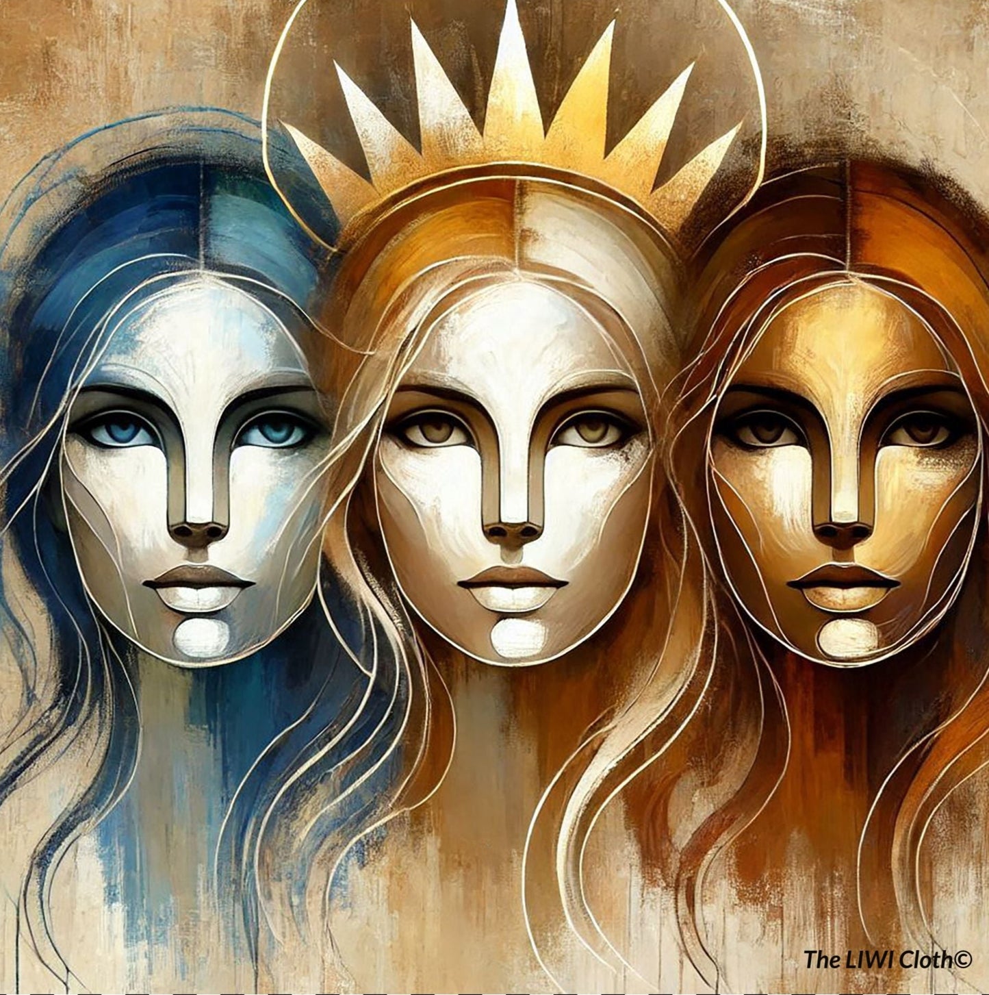 The LIWI Cloth©: Queens II (One, 22" x 22")