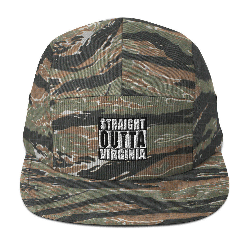 Straight Outta Virginia Five Panel Unisex Cap