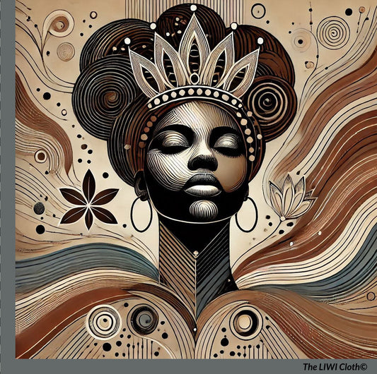 The LIWI Cloth©: Black Queen I (One, 22" x 22")