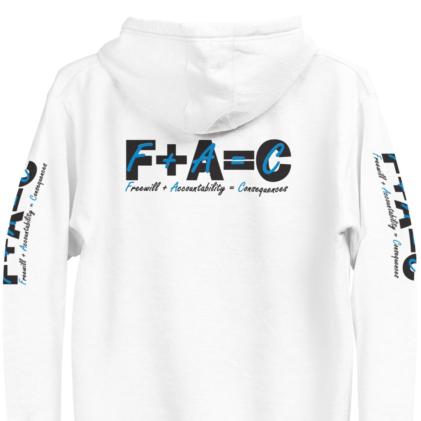 F+A=C© Long-Sleeve Unisex Cotton Hoodie - Blue