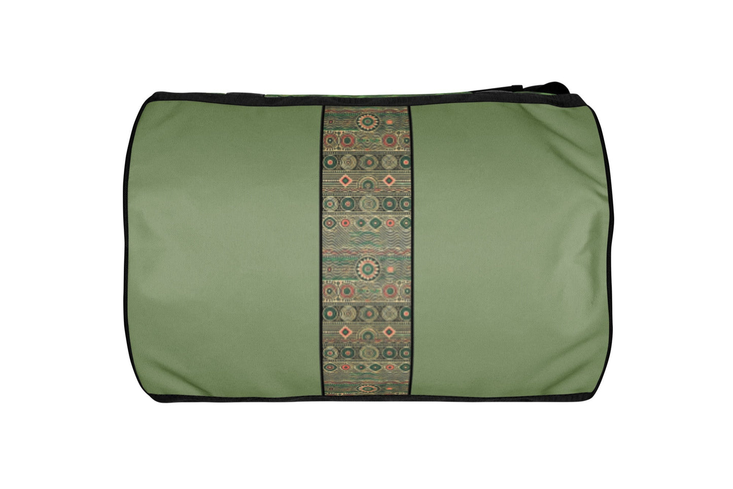 Bottom of green and pink print gym bag