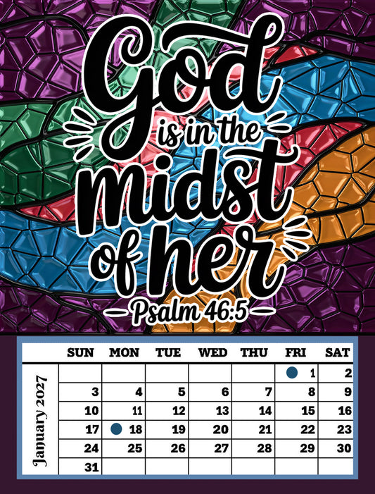 Year 2027 Calendar - Inspirations for Your Spirit (Set of 12, 1-Month 5x7 Canvas Prints)