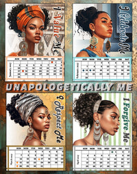 Year 2027 Calendar - Unapologetically Me (Set of 3 - 4-Month 11x14 Canvas Prints)