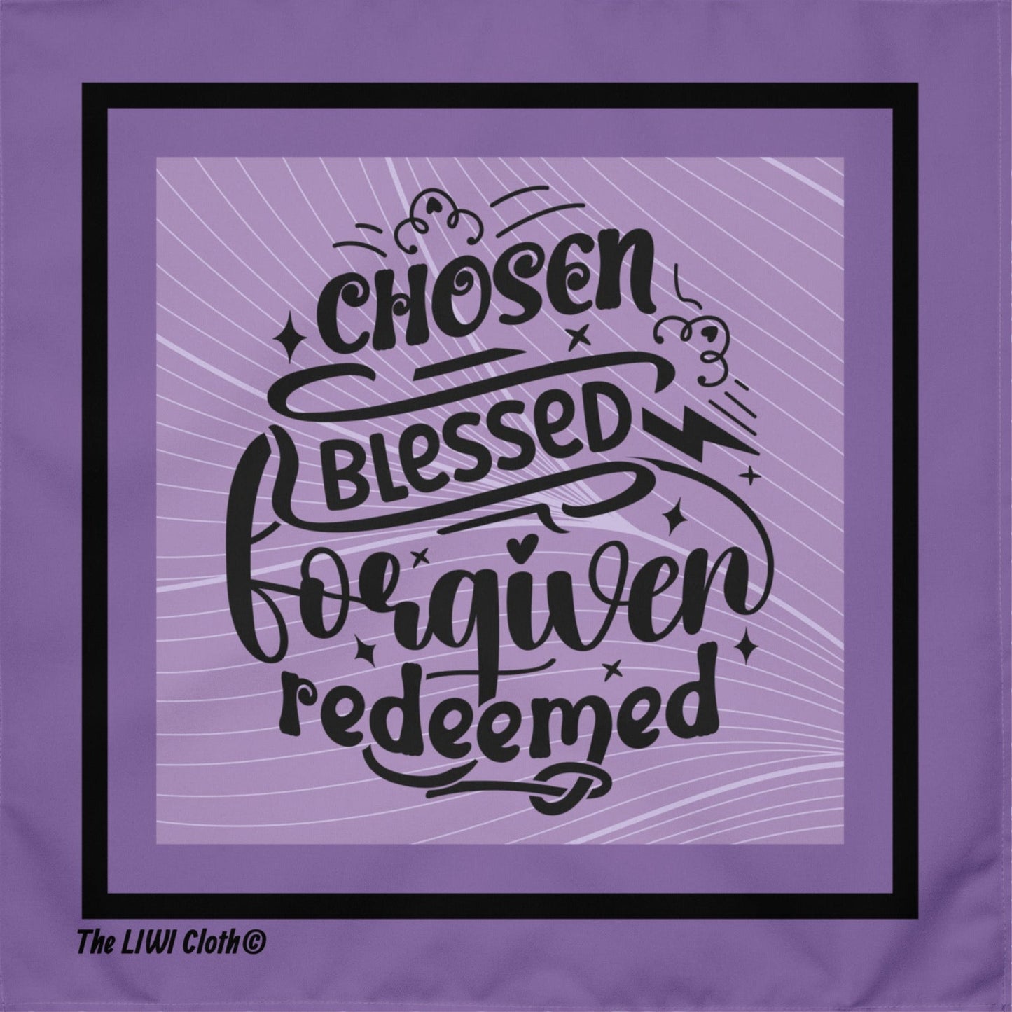 Front of purple LIWI with chosen blessed messages