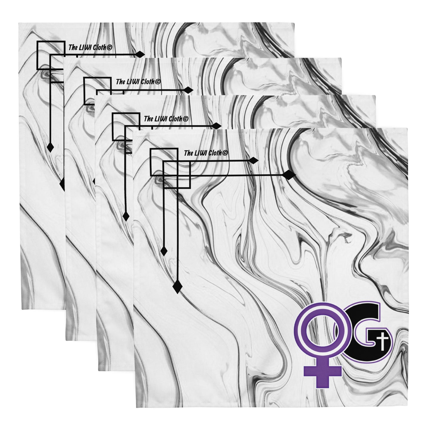 Front of 4 Woman of God LIWIs with woman of God logos