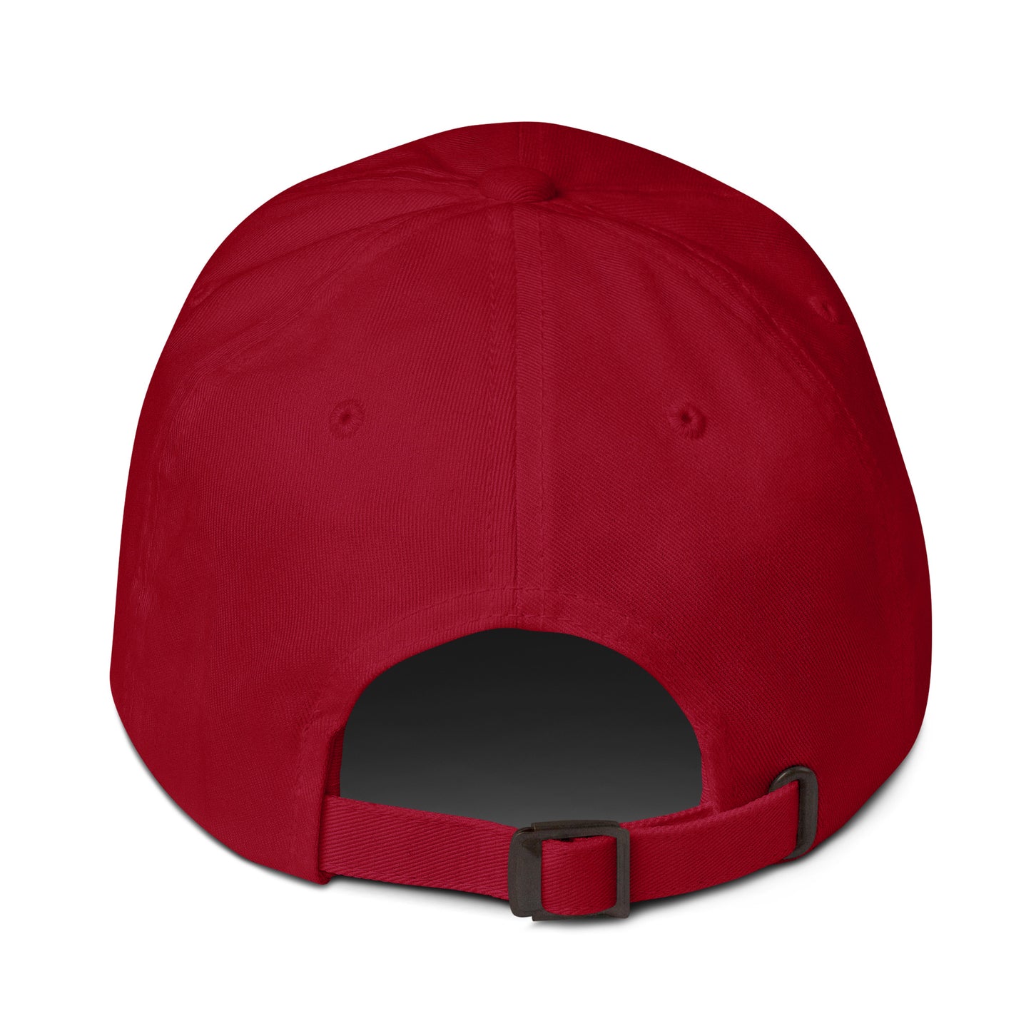 Back of red Man of God Cross cap