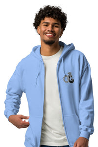 Man of God Embroidered Heavy Blend Zip Hoodie