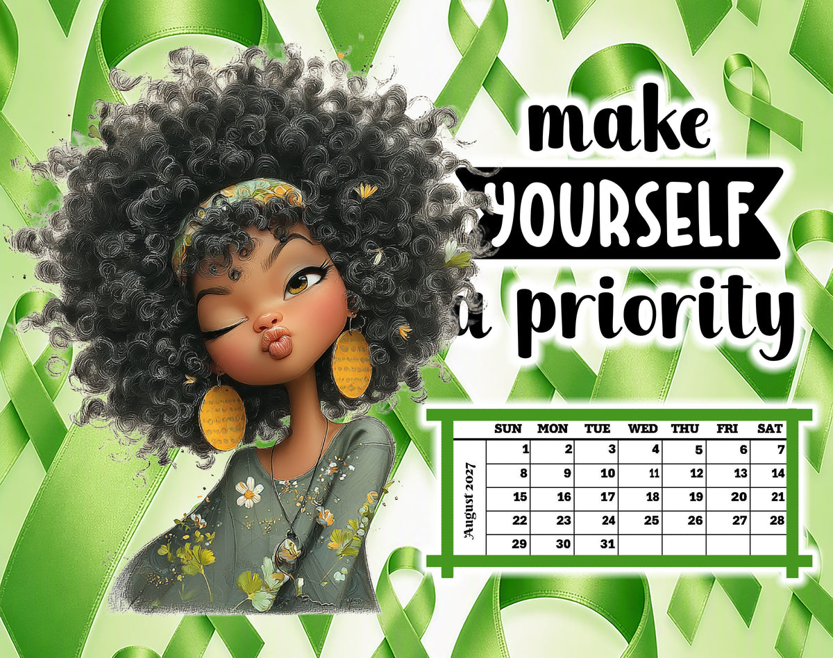Mental Health Support Calendar 2027 (Set of 12, 8x10 Canvas Prints)