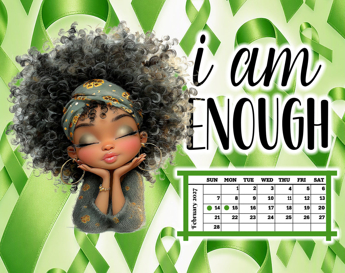 Mental Health Support Calendar 2027 (Set of 12, 8x10 Canvas Prints)