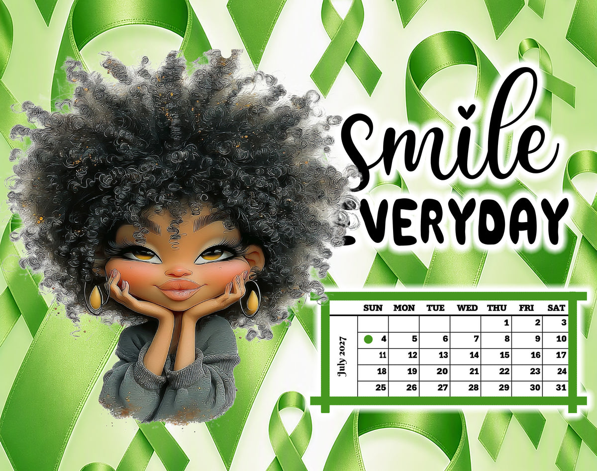 Mental Health Support Calendar 2027 (Set of 12, 8x10 Canvas Prints)