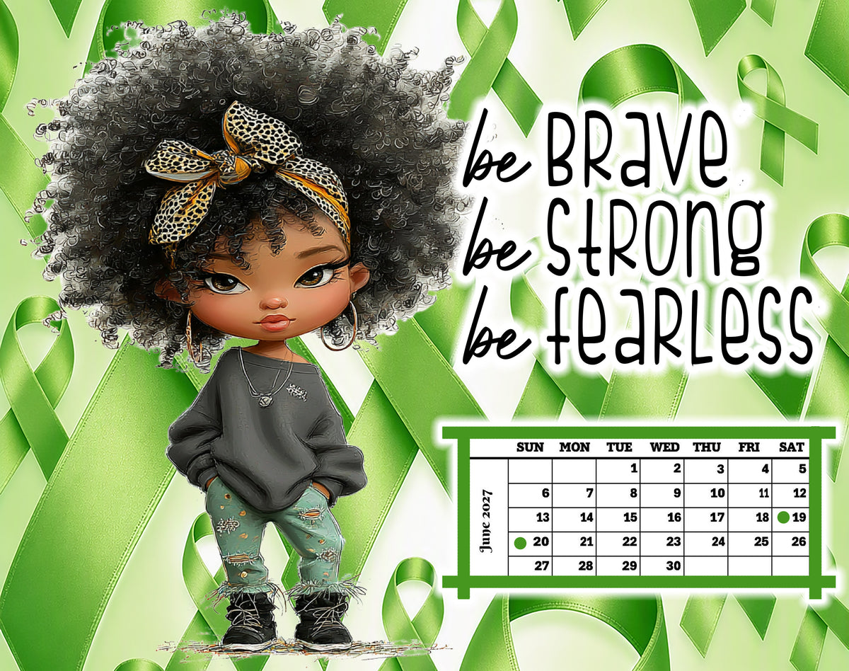 Mental Health Support Calendar 2027 (Set of 12, 8x10 Canvas Prints)