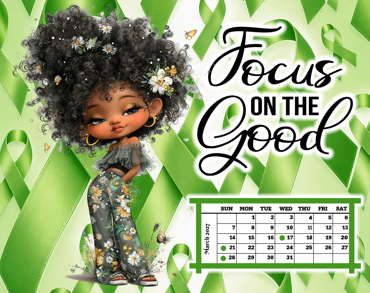 Mental Health Support Calendar 2027 (Set of 12, 8x10 Canvas Prints)