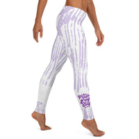 Praise Pray Slay Purple Poly-Blend Leggings