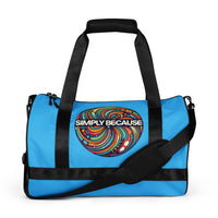 Simply Because Print Blue Gym Bag