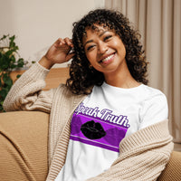 Speak Truth Purple Cotton Relaxed T-Shirt