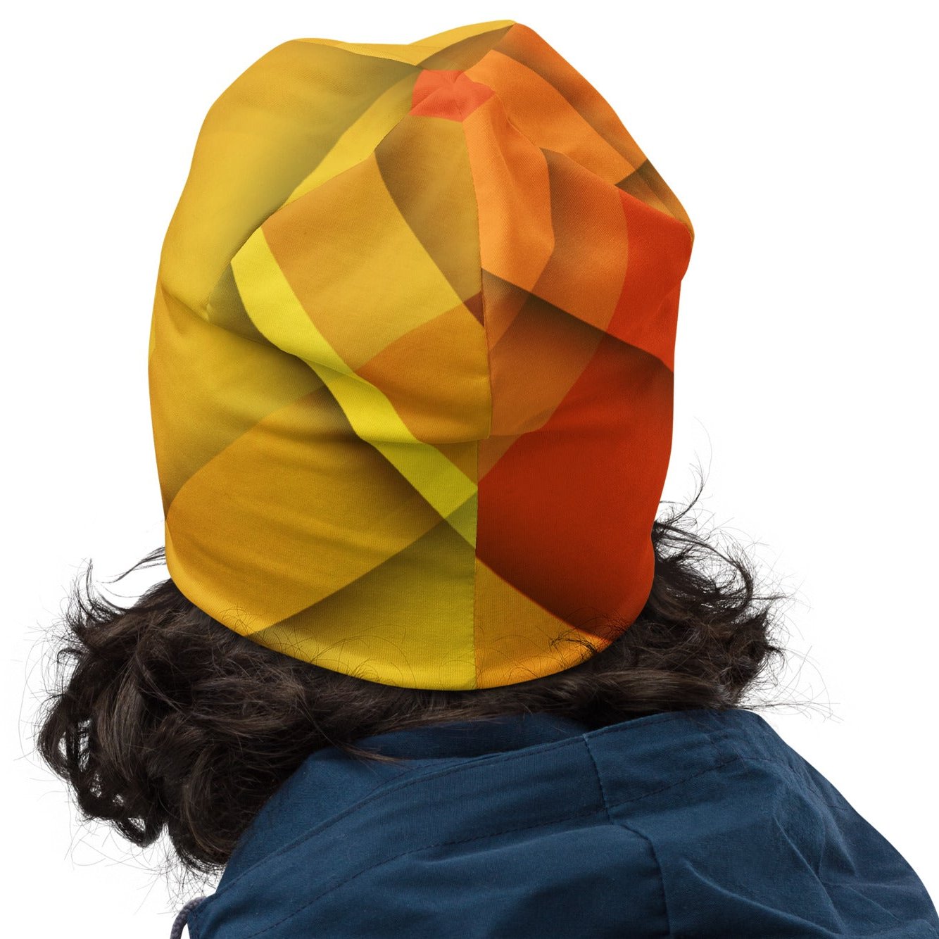 
Back of Orange squeeze TrendSetter beanie
