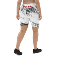 TrendSetter Black and White Women's Poly-Blend Biker Shorts
