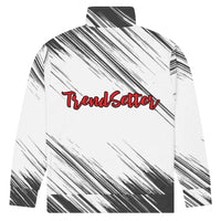 TrendSetter Black & White Poly-Blend Unisex Track Jacket