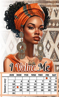 Year 2027 Calendar - Unapologetically Me (Set of 12 1-Month 5x7 Canvas Prints)