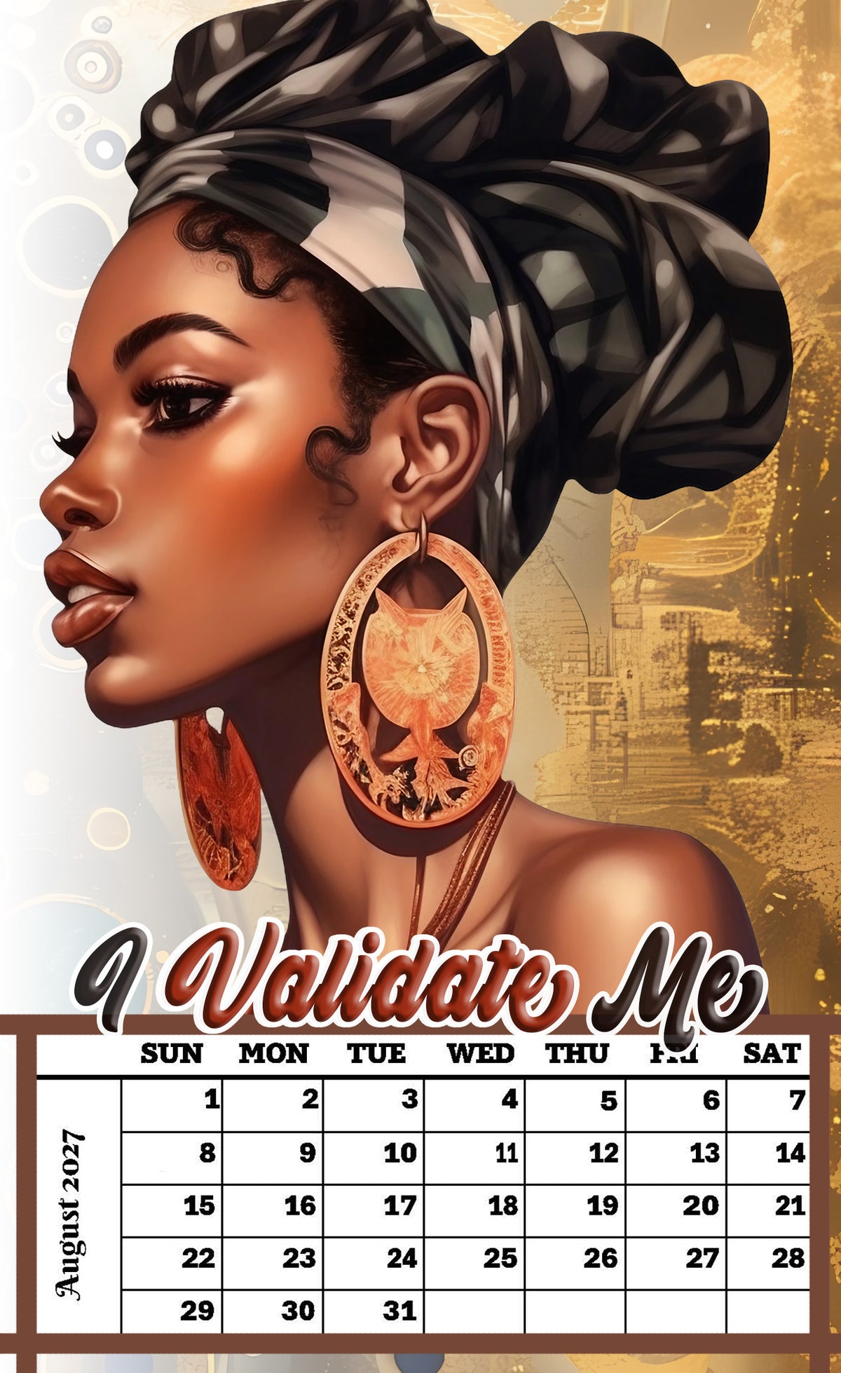 Year 2027 Calendar - Unapologetically Me (Set of 12 1-Month 5x7 Canvas Prints)