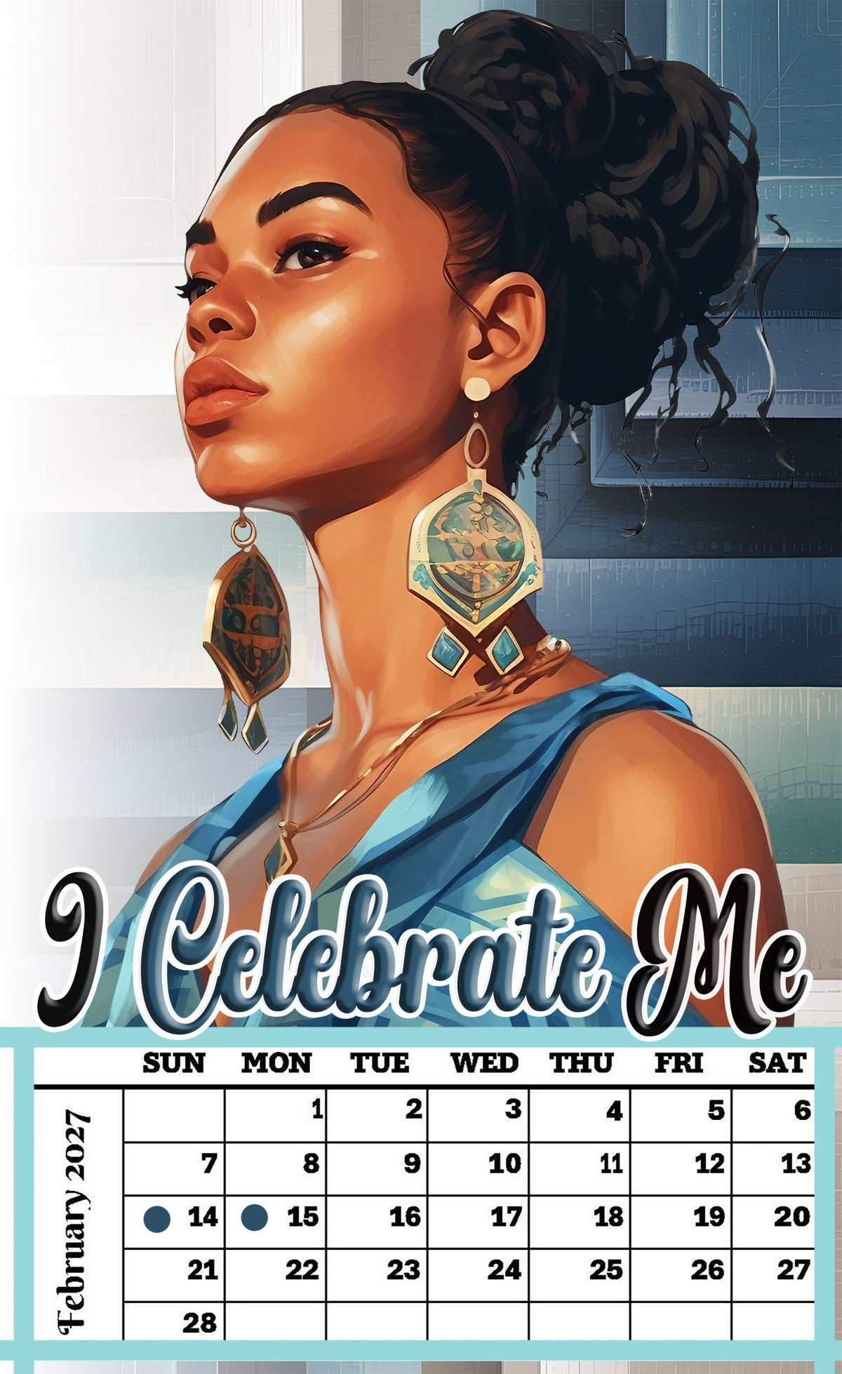 Year 2027 Calendar - Unapologetically Me (Set of 12 1-Month 5x7 Canvas Prints)