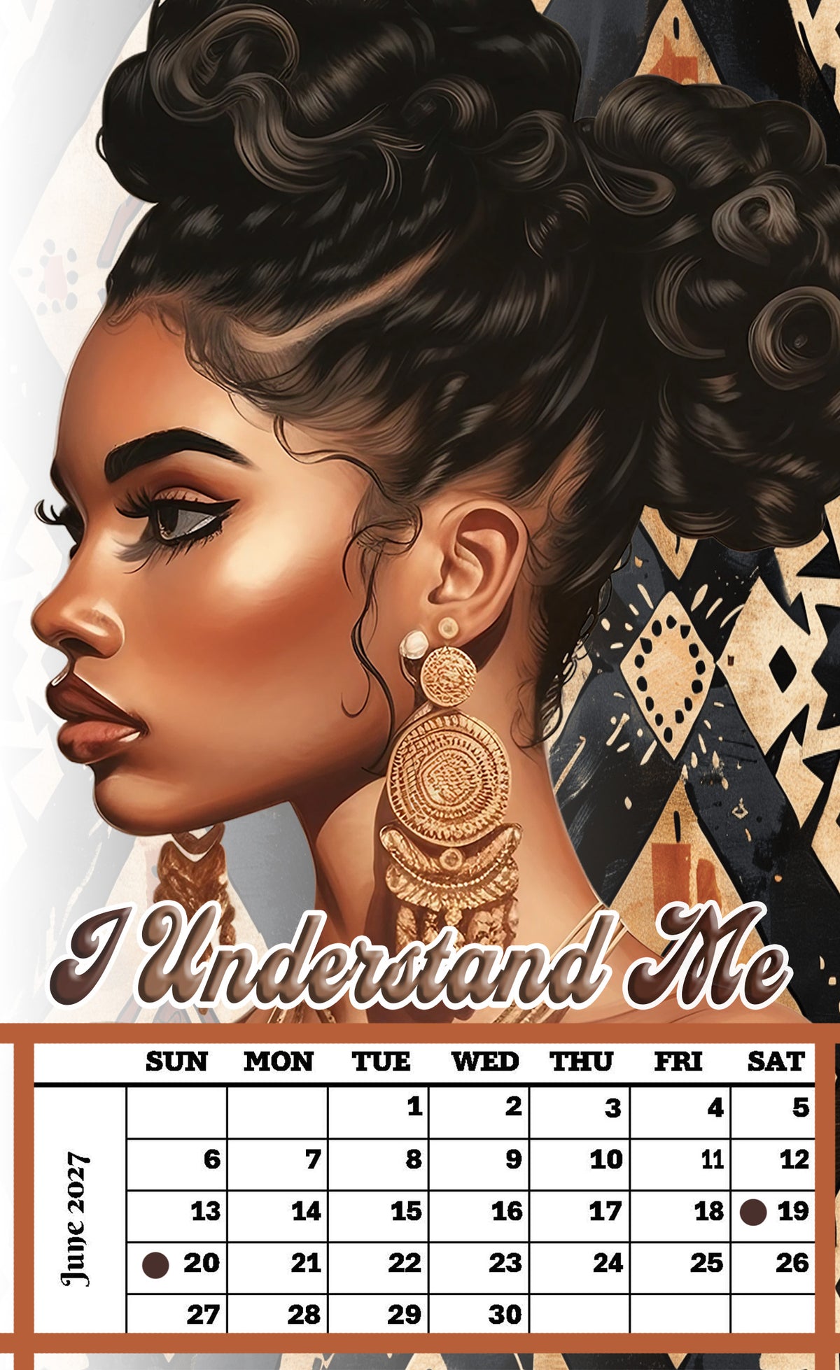 Year 2027 Calendar - Unapologetically Me (Set of 12 1-Month 5x7 Canvas Prints)