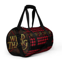 Wild Thang Red and Black Plaid Gym Bag