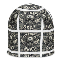 Youth: Air Force Brat Print Poly-Blend Beanie