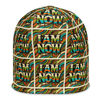 Youth: I Am Now Green Print Poly-Blend Beanie