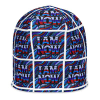 Youth: I Am Now Blue Print Poly-Blend Beanie
