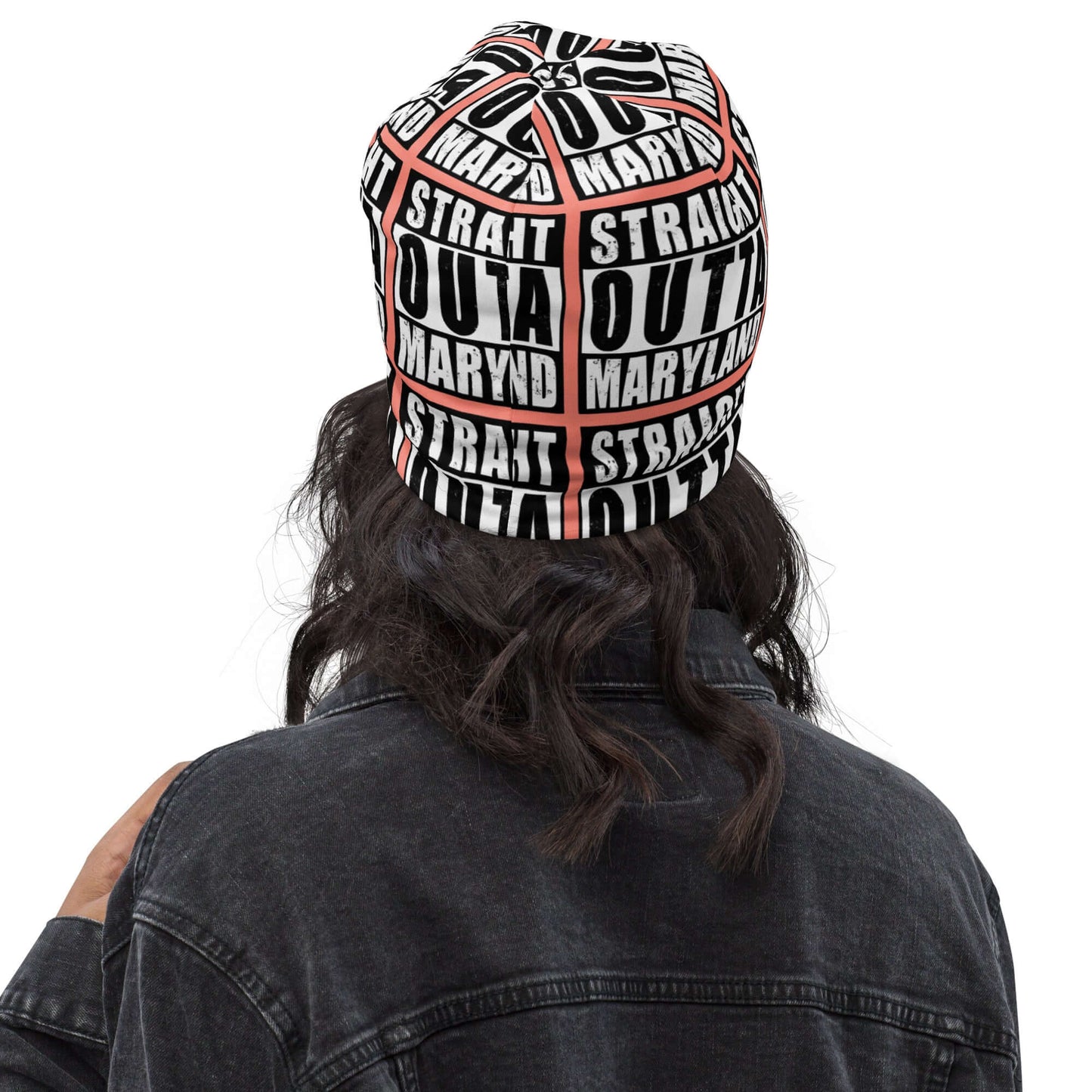 Straight Outta Maryland Print Unisex Beanie - Rose