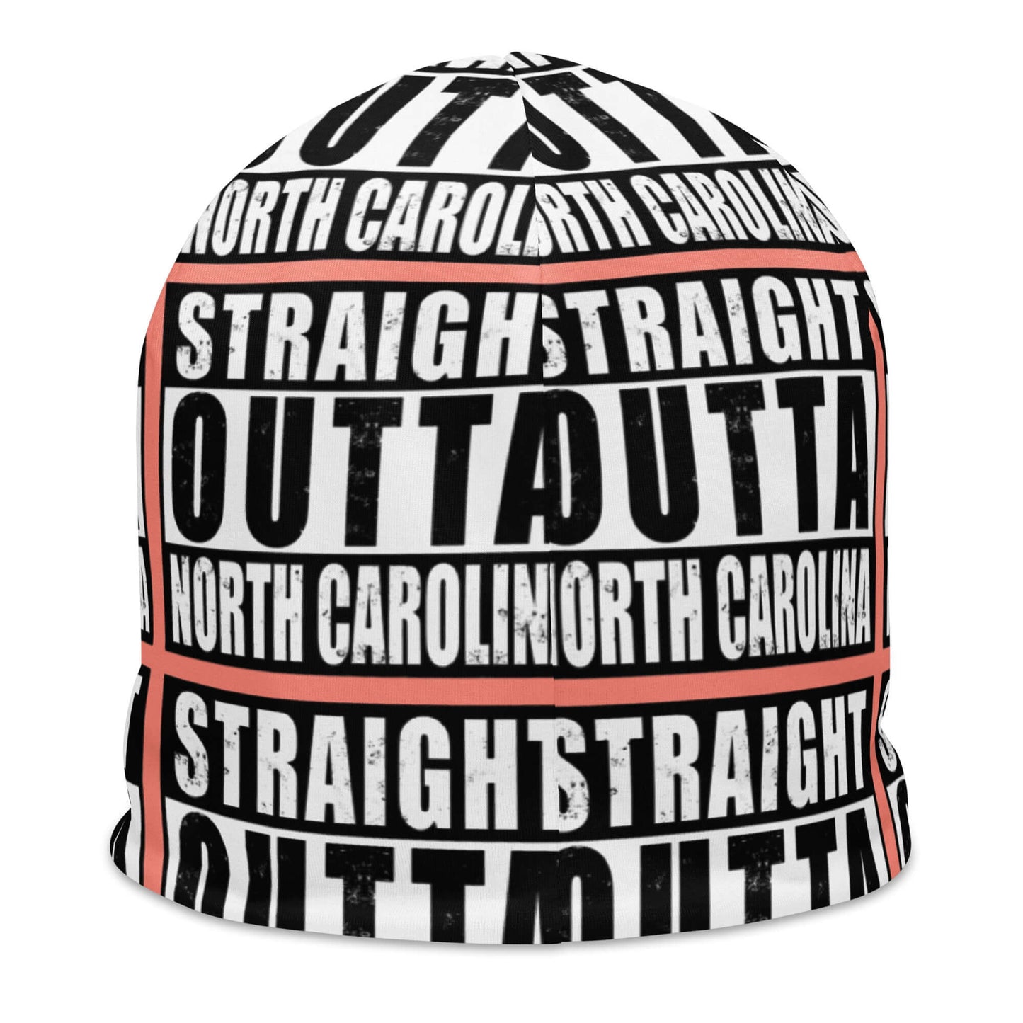 Straight Outta North Carolina Print Unisex Beanie - Rose