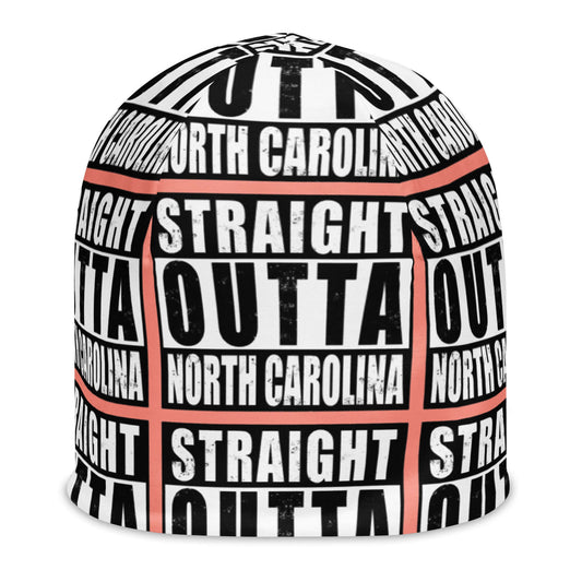 Straight Outta North Carolina Print Unisex Beanie - Rose