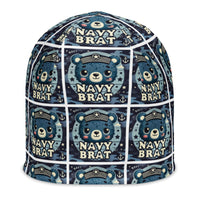 Youth: Navy Brat #2 Print Poly-Blend Beanie