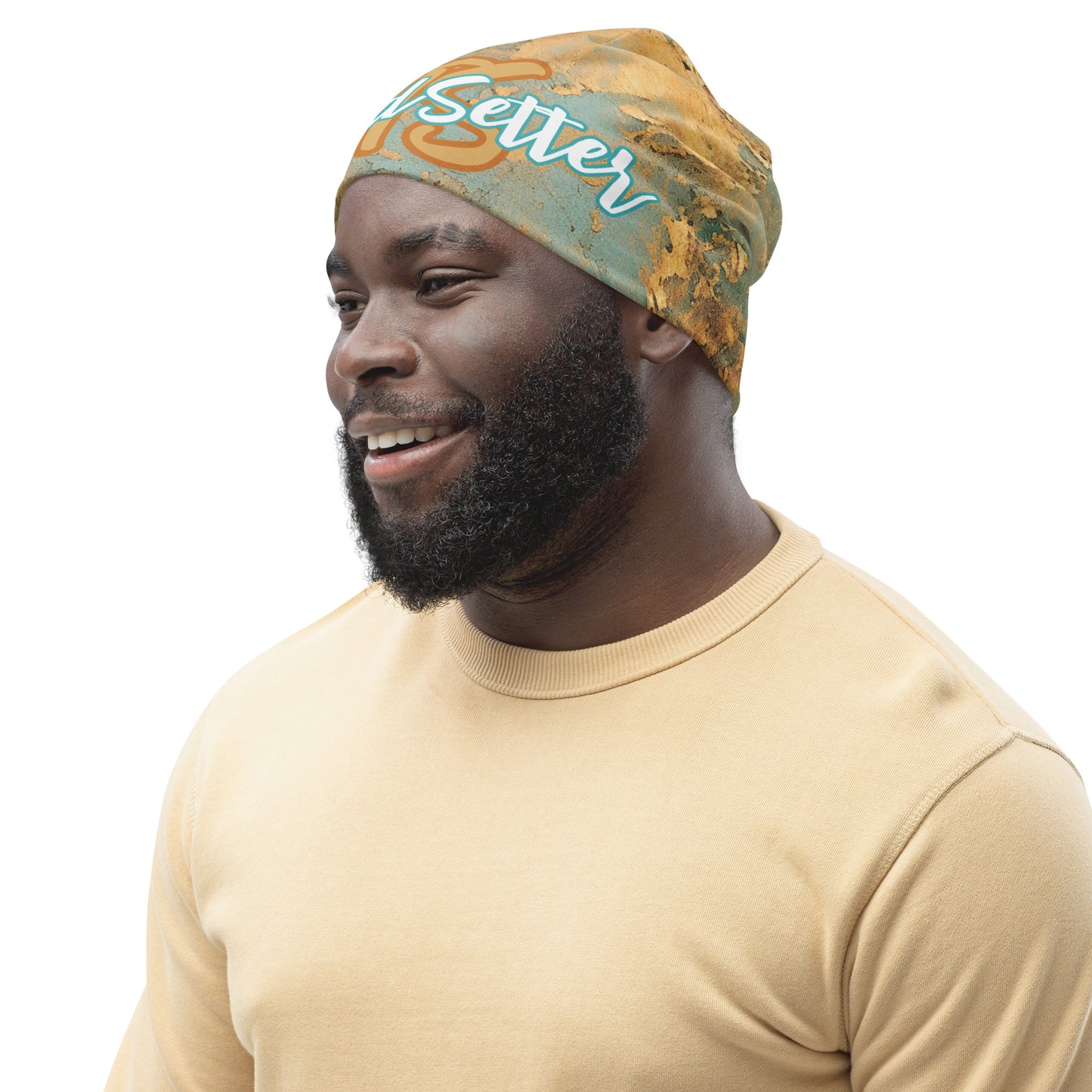 TrendSetter Unisex Poly-Blend Beanie - Metallic Pattern