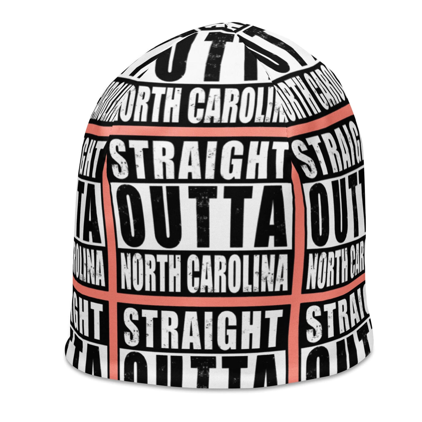 Straight Outta North Carolina Print Unisex Beanie - Rose