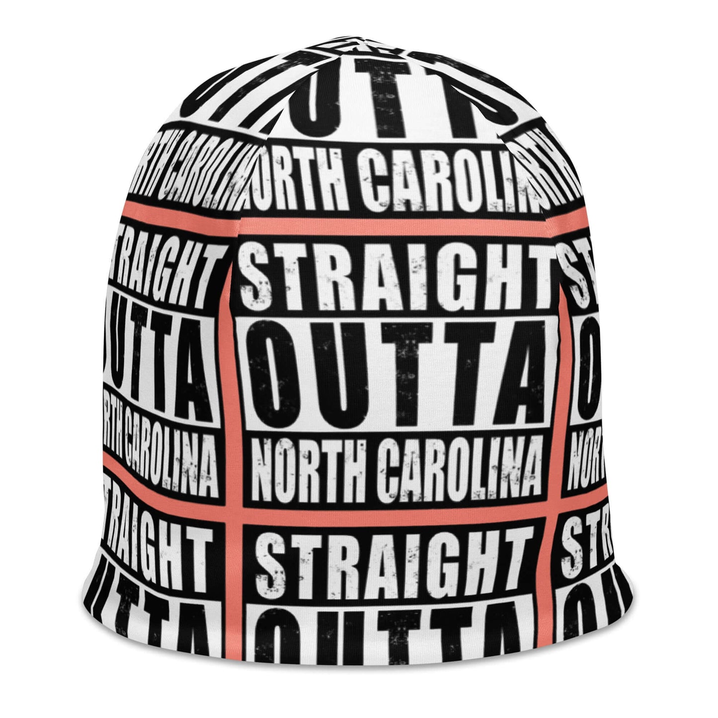 Straight Outta North Carolina Print Unisex Beanie - Rose