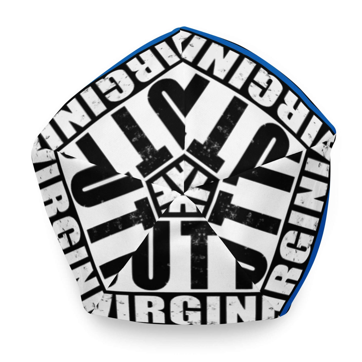 Straight Outta Virginia Print Unisex Beanie - Blue