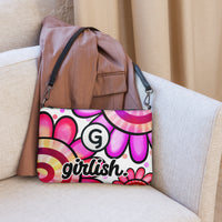 G is for Girlish Daisy Power-Pink Cross Body Bag