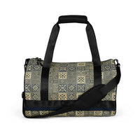 Blue and Peach Patterned Gym Bag