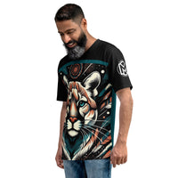 M is for Manly Cougar Men's Poly-Blend T-Shirt