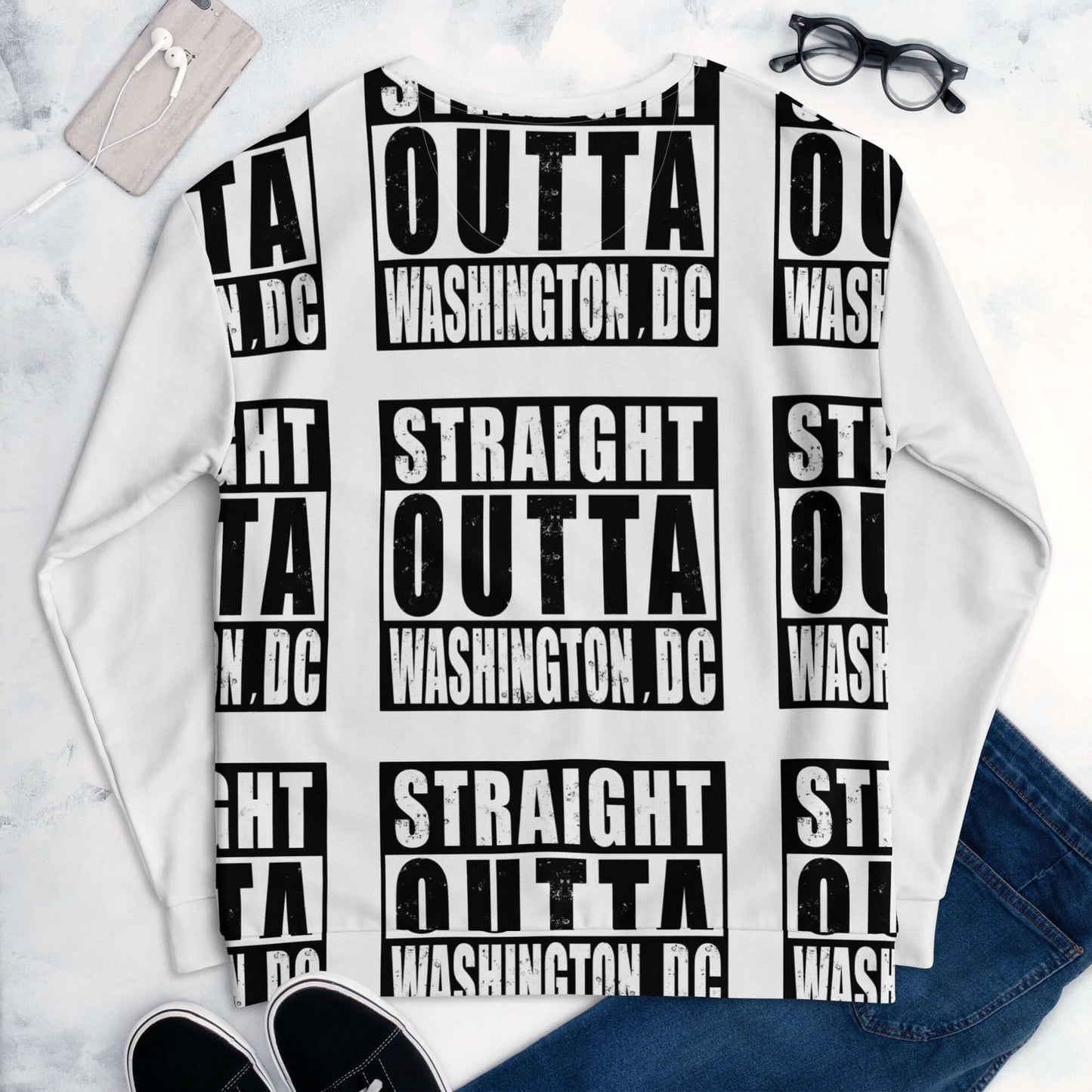 Straight Outta Wash. DC Unisex Poly-Blend Sweatshirt